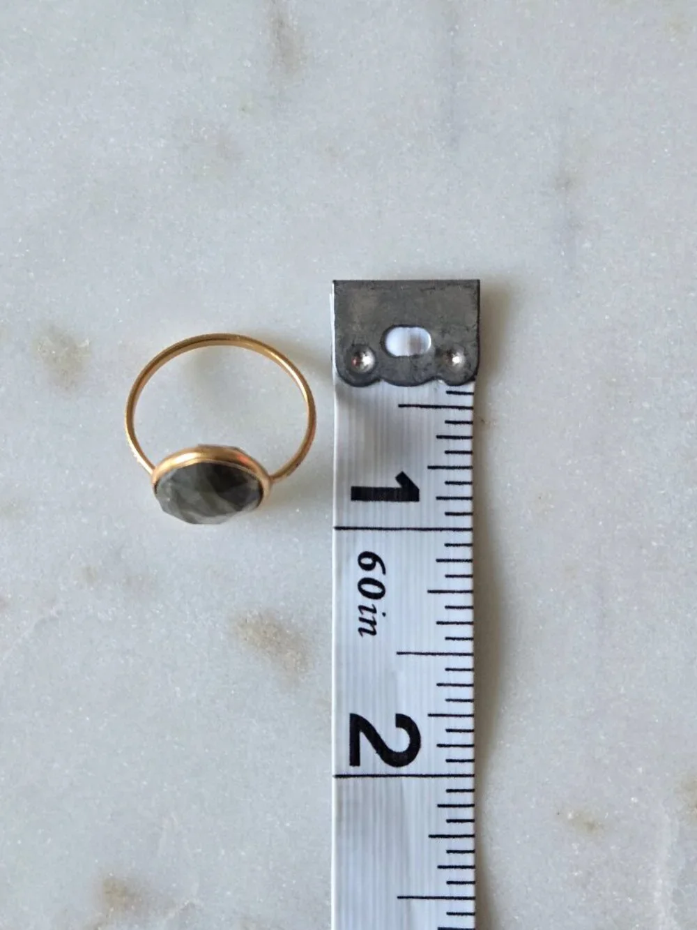 Labradorite? Asymmetrical oval ring - Picture 3 of 15